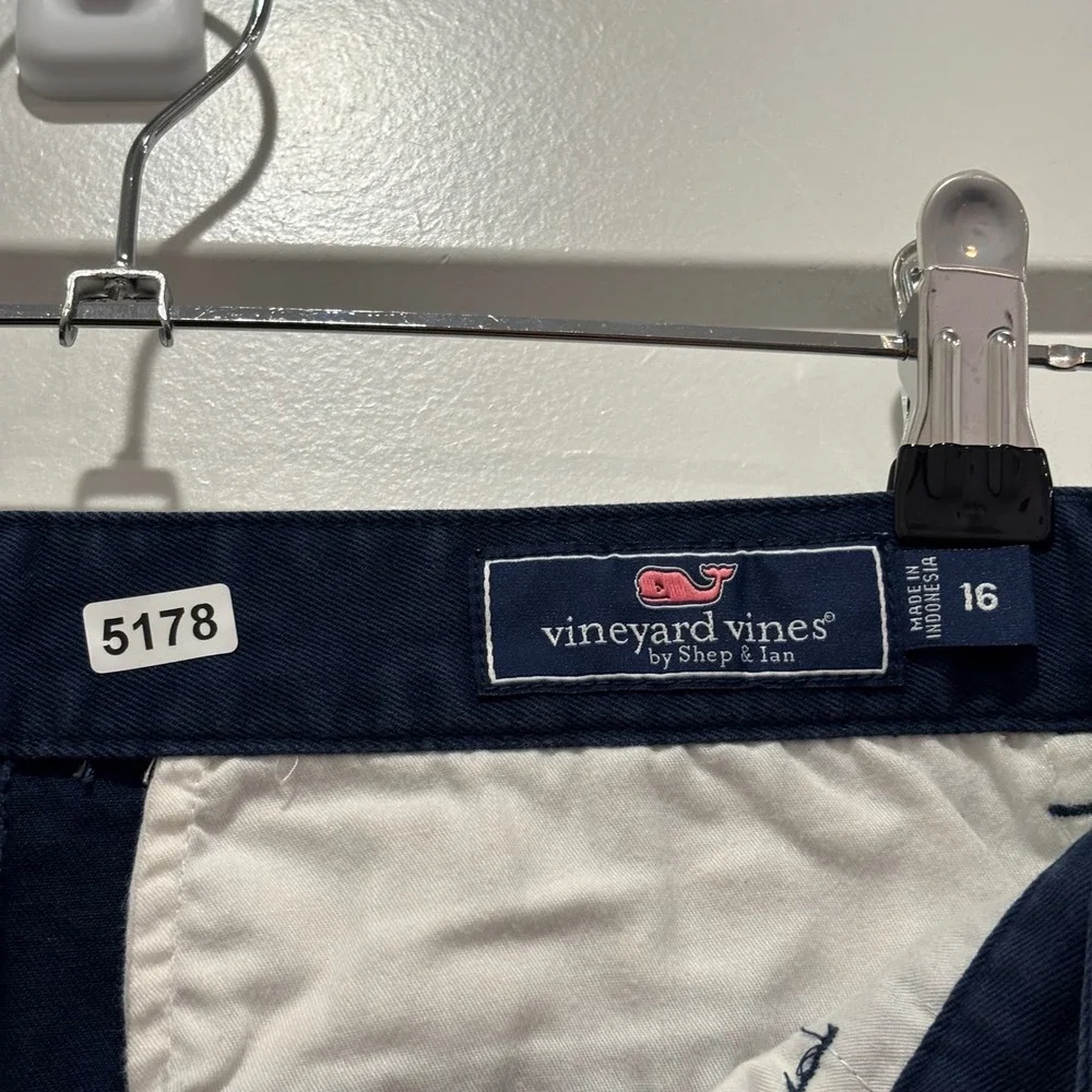 Vineyard Vines Boys Navy Blue Breaker Pants Chinos Size 16